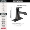 imageDelta Faucet Ashlyn Single Hole Bathroom Faucet Single Handle Bathroom Faucet Black Bathroom Sink Faucet Diamond Seal Technology Drain Assembly Matte Black 564BLMPUDSTVenetian Bronze