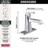 imageDelta Faucet Ashlyn Single Hole Bathroom Faucet Single Handle Bathroom Faucet Black Bathroom Sink Faucet Diamond Seal Technology Drain Assembly Matte Black 564BLMPUDSTChrome