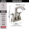 imageDelta Faucet Stryke Gold Bathroom Faucet Centerset Bathroom Faucet with Cross Handles Diamond Seal Technology Metal Drain Assembly Champagne Bronze 257766CZMPUDSTStainless