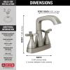 imageDelta Faucet Stryke Gold Bathroom Faucet Centerset Bathroom Faucet with Cross Handles Diamond Seal Technology Metal Drain Assembly Champagne Bronze 257766CZMPUDSTLumicoat Stainless