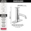 imageDelta Faucet Trinsic Single Hole Bathroom Faucet Brushed Nickel Single Handle Bathroom Faucet Bathroom Sink Faucet Diamond Seal Technology Drain Assembly Stainless 558SSMPUDSTChrome