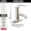 imageDelta Faucet Trinsic Single Hole Bathroom Faucet Brushed Nickel Single Handle Bathroom Faucet Bathroom Sink Faucet Diamond Seal Technology Drain Assembly Stainless 558SSMPUDSTStainless