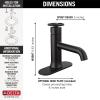 imageDelta Faucet Trinsic Single Hole Bathroom Faucet Brushed Nickel Single Handle Bathroom Faucet Bathroom Sink Faucet Diamond Seal Technology Drain Assembly Stainless 558SSMPUDSTMatte Black