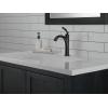 imageDelta Faucet Woodhurst Single Hole Bathroom Faucet Single Handle Bathroom Sink Faucet Black Diamond Seal Technology Drain Assembly Matte Black 532BLMPUDSTMatte Black