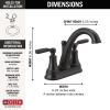imageTwo Handle Centerset Bathroom FaucetMatte Black