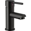 imageDELTA 559LFBLGPMPP Modern Handle Lavatory Faucet Single Hole Matte BlackMatte Black