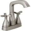 imageDelta Faucet Stryke Gold Bathroom Faucet Centerset Bathroom Faucet with Cross Handles Diamond Seal Technology Metal Drain Assembly Champagne Bronze 257766CZMPUDSTStainless