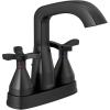 imageDelta Faucet Stryke Gold Bathroom Faucet Centerset Bathroom Faucet with Cross Handles Diamond Seal Technology Metal Drain Assembly Champagne Bronze 257766CZMPUDSTMatte Black
