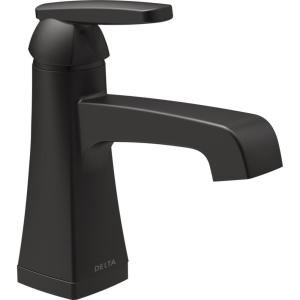 imageDelta Faucet Ashlyn Single Hole Bathroom Faucet Single Handle Bathroom Faucet Black Bathroom Sink Faucet Diamond Seal Technology Drain Assembly Matte Black 564BLMPUDSTMatte Black