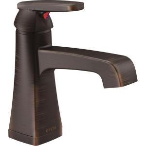 imageDelta Faucet Ashlyn Single Hole Bathroom Faucet Single Handle Bathroom Faucet Black Bathroom Sink Faucet Diamond Seal Technology Drain Assembly Matte Black 564BLMPUDSTVenetian Bronze