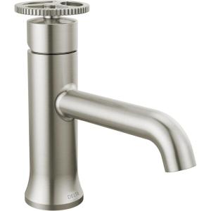 imageDelta Faucet Trinsic Single Hole Bathroom Faucet Brushed Nickel Single Handle Bathroom Faucet Bathroom Sink Faucet Diamond Seal Technology Drain Assembly Stainless 558SSMPUDSTStainless