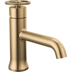 imageDelta Faucet Trinsic Single Hole Bathroom Faucet Brushed Nickel Single Handle Bathroom Faucet Bathroom Sink Faucet Diamond Seal Technology Drain Assembly Stainless 558SSMPUDSTChampagne Bronze