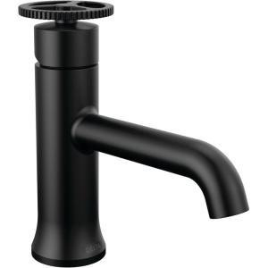 imageDelta Faucet Trinsic Single Hole Bathroom Faucet Brushed Nickel Single Handle Bathroom Faucet Bathroom Sink Faucet Diamond Seal Technology Drain Assembly Stainless 558SSMPUDSTMatte Black