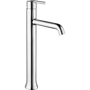 imageDelta Faucet Trinsic Vessel Sink Faucet Matte Black Bathroom Faucet Single Hole Bathroom Faucet Diamond Seal Technology Matte Black 759BLDSTChrome