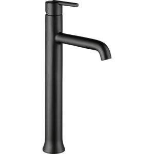 imageDelta Faucet Trinsic Vessel Sink Faucet Matte Black Bathroom Faucet Single Hole Bathroom Faucet Diamond Seal Technology Matte Black 759BLDSTMatte Black
