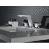 imageDelta Faucet 3599LFKSPRMPU Pivotal Widespread Black StainlessChrome