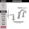 imageDelta Faucet Woodhurst Widespread Bathroom Faucet 3Hole Matte Black Bathroom Sink Faucet 2Handle Bathroom Faucet Bath Faucet Metal PushPop Drain Assembly Matte Black 3532LFBLMPUChrome