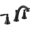 imageDelta Faucet Woodhurst Widespread Bathroom Faucet 3Hole Matte Black Bathroom Sink Faucet 2Handle Bathroom Faucet Bath Faucet Metal PushPop Drain Assembly Matte Black 3532LFBLMPUMatte Black