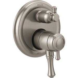 imageDELTA FAUCET T27897 Chrome Cassidy Traditional Monitor 17 Series Valve Trim with 3Setting Integrated DiverterStainless
