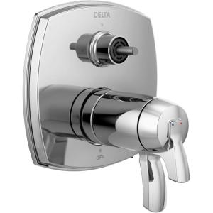 imageDELTA FAUCET T27T967CZ Angular Modern TempAssure 17T Series Valve 6Setting Integrated Shower Trim with Diverter Champagne BronzeChampagne Bronze