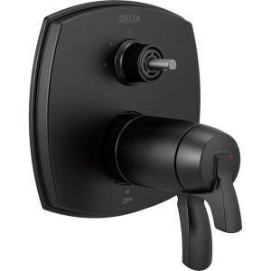 imageDELTA FAUCET T27T967CZ Angular Modern TempAssure 17T Series Valve 6Setting Integrated Shower Trim with Diverter Champagne BronzeMatte Black