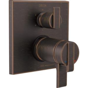 imageDELTA FAUCET T27T967CZ Angular Modern TempAssure 17T Series Valve 6Setting Integrated Shower Trim with Diverter Champagne BronzeVenetian Bronze