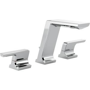 imageDelta Faucet 3599LFKSPRMPU Pivotal Widespread Black StainlessChrome