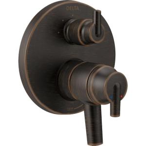 imageDelta Faucet Trinsic 17 Series 3Setting Integrated Diverter Valve Trim Kit Chrome Diverter Valve Trim Kit Shower Trim Kit Chrome T27859 Valve Not IncludedVenetian Bronze