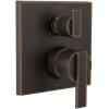 imageDELTA FAUCET T24967CZ Angular Modern Monitor 14 Series Valve 6Setting Integrated Shower Trim with Diverter Champagne BronzVenetian Bronze