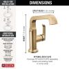 imageDelta Faucet Tetra Brushed Nickel Single Hole Bathroom Faucet Brushed Nickel Single Handle Bathroom Faucet Bathroom Sink Faucet Diamond Seal Metal Drain Lumicoat Stainless 689SSPRDSTLumicoat Champagne Bronze