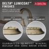 imageDelta Faucet Tetra Brushed Nickel Single Hole Bathroom Faucet Brushed Nickel Single Handle Bathroom Faucet Bathroom Sink Faucet Diamond Seal Metal Drain Lumicoat Stainless 689SSPRDSTLumicoat Champagne Bronze