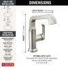 imageDelta Faucet Tetra Brushed Nickel Single Hole Bathroom Faucet Brushed Nickel Single Handle Bathroom Faucet Bathroom Sink Faucet Diamond Seal Metal Drain Lumicoat Stainless 689SSPRDSTLumicoat Stainless