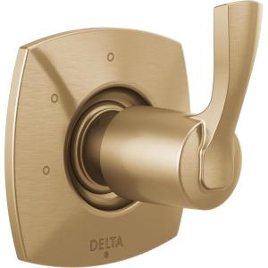 imageDelta Faucet T11876BL Three Function Trim Diverter Matte BlackChampagne Bronze