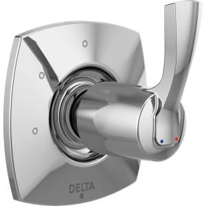 imageDelta Faucet T11876BL Three Function Trim Diverter Matte BlackChrome
