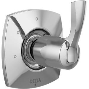 imageDelta Faucet T11876BL Three Function Trim Diverter Matte BlackLumicoat Chrome