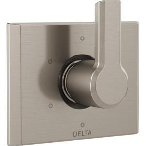 imageDelta Faucet T11999BL Pivotal 6Setting 3Port Diverter Trim Matte BlackLumicoat Stainless