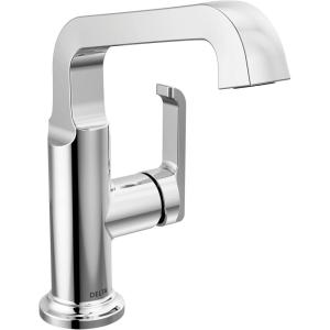 imageDelta Faucet Tetra Brushed Nickel Single Hole Bathroom Faucet Brushed Nickel Single Handle Bathroom Faucet Bathroom Sink Faucet Diamond Seal Metal Drain Lumicoat Stainless 689SSPRDSTLumicoat Chrome