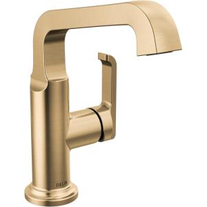 imageDelta Faucet Tetra Brushed Nickel Single Hole Bathroom Faucet Brushed Nickel Single Handle Bathroom Faucet Bathroom Sink Faucet Diamond Seal Metal Drain Lumicoat Stainless 689SSPRDSTLumicoat Champagne Bronze