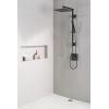imageDelta Faucet Emerge Matte Black Shower Column Including Rain Shower Head Handheld Shower Shower Handle and Shower Valve Shower System Rainfall Shower Head Matte Black 58420BL Valve IncludedMatte Black