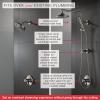 imageDelta Faucet Emerge Matte Black Shower Column Including Rain Shower Head Handheld Shower Shower Handle and Shower Valve Shower System Rainfall Shower Head Matte Black 58810BL Valve IncludedStainless