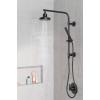 imageDelta Faucet Emerge Matte Black Shower Column Including Rain Shower Head Handheld Shower Shower Handle and Shower Valve Shower System Rainfall Shower Head Matte Black 58810BL Valve IncludedMatte Black