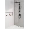 imageDelta Faucet Emerge Matte Black Shower Column Including Rain Shower Head Handheld Shower Shower Handle and Shower Valve Shower System Rainfall Shower Head Matte Black 58420BL Valve IncludedMatte Black