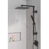 imageDelta Faucet Emerge Matte Black Shower Column Including Rain Shower Head Handheld Shower Shower Handle and Shower Valve Shower System Rainfall Shower Head Matte Black 58420BL Valve IncludedMatte Black
