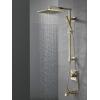 imageDelta Faucet Emerge Matte Black Shower Column Including Rain Shower Head Handheld Shower Shower Handle and Shower Valve Shower System Rainfall Shower Head Matte Black 58420BL Valve IncludedPolished Nickel