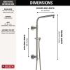 imageDelta Faucet Emerge Matte Black Shower Column Including Rain Shower Head Handheld Shower Shower Handle and Shower Valve Shower System Rainfall Shower Head Matte Black 58810BL Valve IncludedStainless