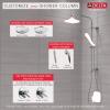 imageDelta Faucet Emerge Matte Black Shower Column Including Rain Shower Head Handheld Shower Shower Handle and Shower Valve Shower System Rainfall Shower Head Matte Black 58810BL Valve IncludedMatte Black