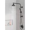 imageDelta Faucet Emerge Matte Black Shower Column Including Rain Shower Head Handheld Shower Shower Handle and Shower Valve Shower System Rainfall Shower Head Matte Black 58810BL Valve IncludedMatte Black