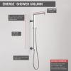 imageDelta Faucet Emerge Matte Black Shower Column Including Rain Shower Head Handheld Shower Shower Handle and Shower Valve Shower System Rainfall Shower Head Matte Black 58420BL Valve IncludedStainless