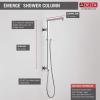 imageDelta Faucet Emerge Matte Black Shower Column Including Rain Shower Head Handheld Shower Shower Handle and Shower Valve Shower System Rainfall Shower Head Matte Black 58420BL Valve IncludedVenetian Bronze