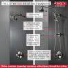 imageDelta Faucet Emerge Matte Black Shower Column Including Rain Shower Head Handheld Shower Shower Handle and Shower Valve Shower System Rainfall Shower Head Matte Black 58810BL Valve IncludedMatte Black